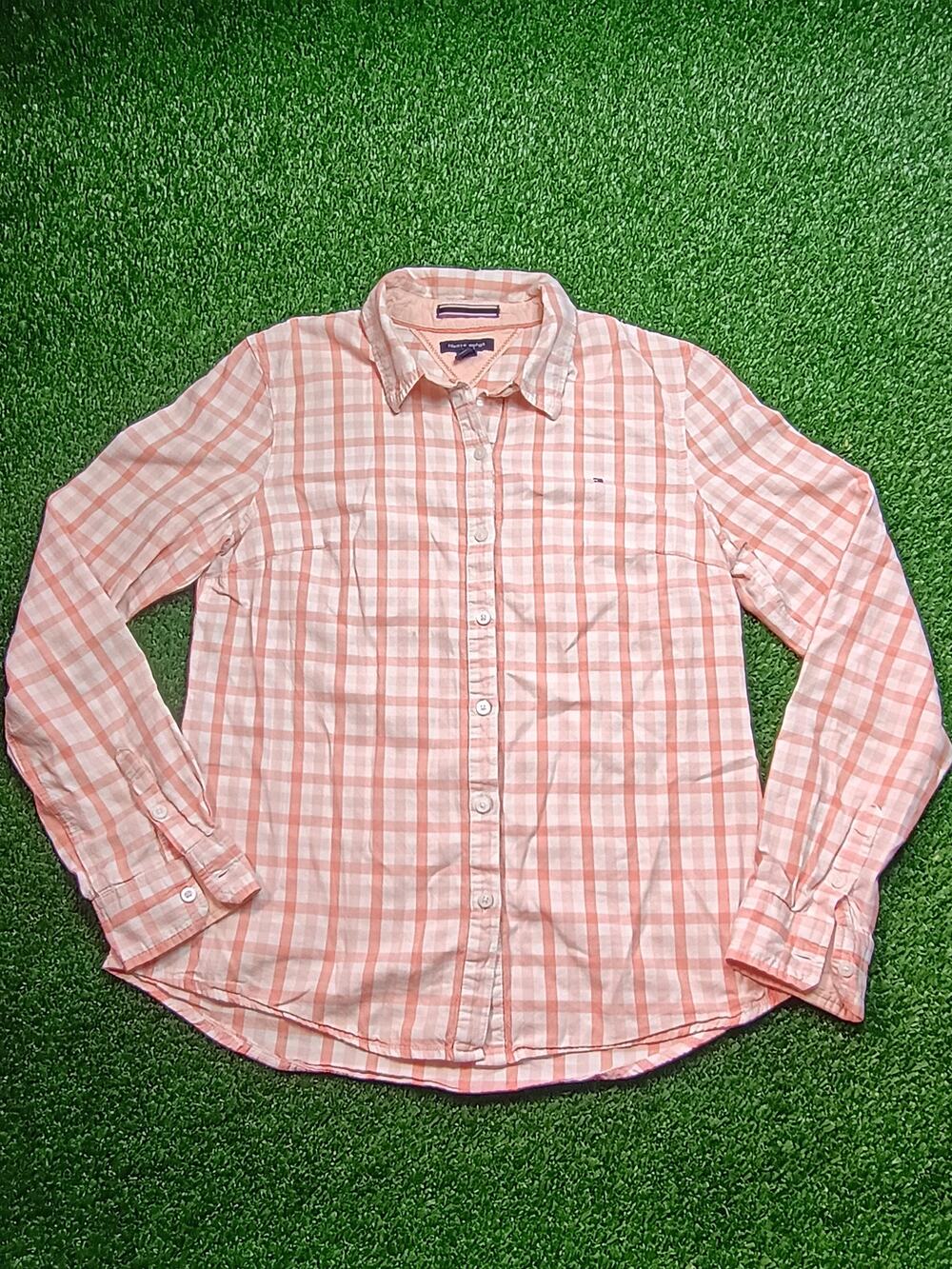 Tommy Hilfiger Plaid Button-Up Shirt - Women's M